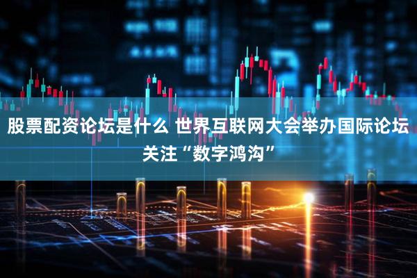 股票配资论坛是什么 世界互联网大会举办国际论坛关注“数字鸿沟”